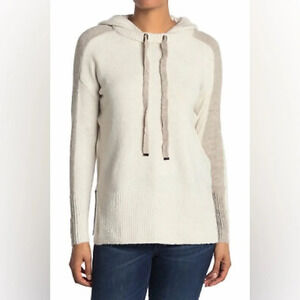 NWT Stitchdrop Womens Racing Stripe Hoodie Sweater XL Venti Latte
